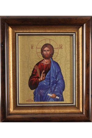 ΙΗΣΟΥΣ ΧΡΙΣΤΟΣ ΕΥΛΟΓΩΝ (χρυσοτυπία - κορνίζα)